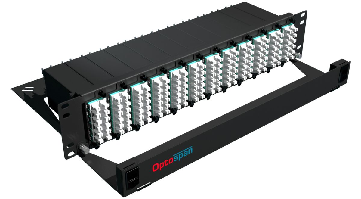 288 Port Fiber Optic Patch Panel 2U Multimode OM4 MTP-LC (EPM4-LDGVZW-2AT)