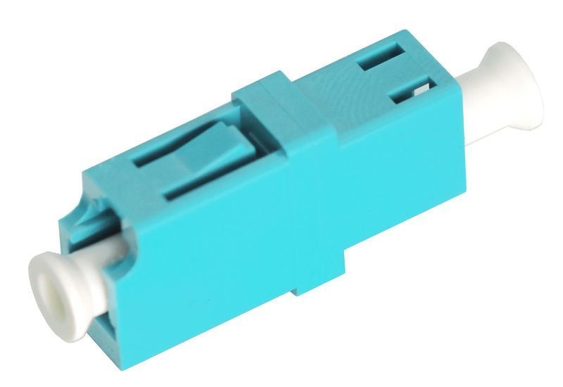 LC-LC Fiber Optic Adapter Simplex Multimode (OM3/OM4) Aqua No Flange (OAS3-LFSLFS-NXD)