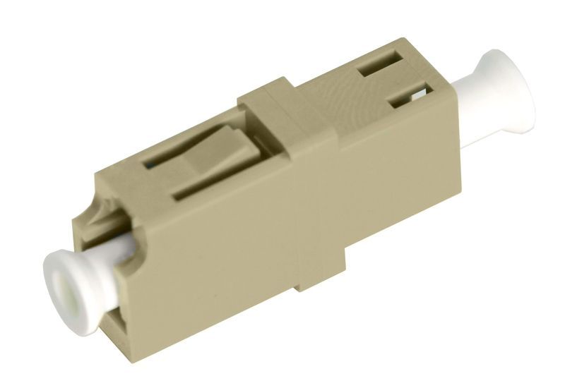 LC-LC Fiber Optic Adapter Simplex Multimode Beige No Flange (OASM-LFSLFS-NXD)