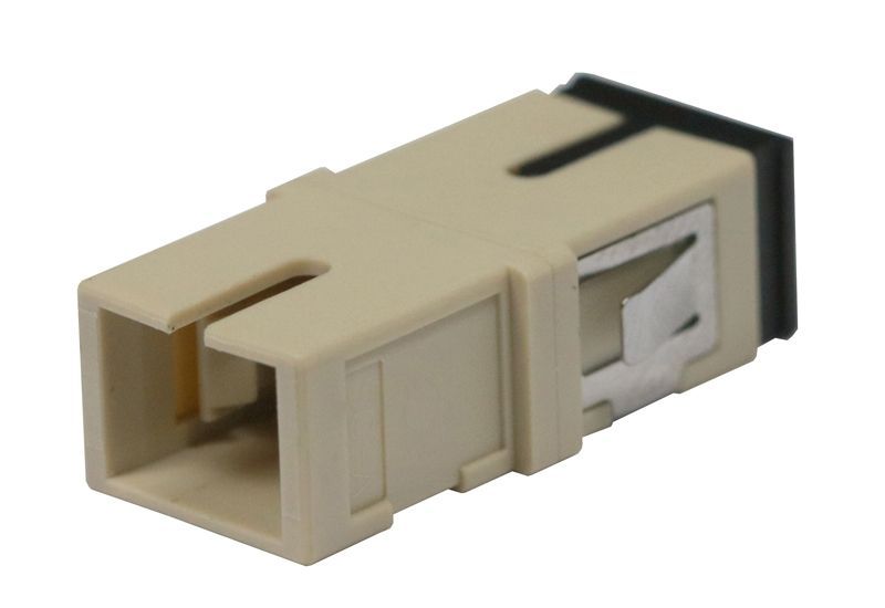 SC-SC Fiber Optic Adapter Simplex Multimode Beige No Flange (OASM-SFSSFS-NXD)