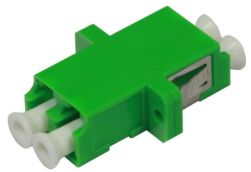 LC APC-LC APC Fiber Optic Adapter Duplex Single-mode Green Full Flange (OASS-KFDKFD-FXD)