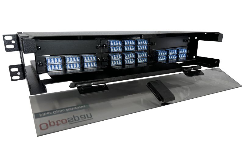 96 Fiber LC Adapter Single-mode 2U RM-72 Rack Mount Patch Panel (SPP9-LDBLDB-2XT)
