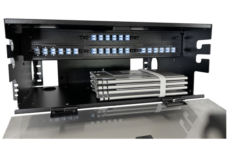 48 Fiber LC Adapter Single-mode 4U RM-144 Rack Mount Splice/Termination Panel (SPP9-LDWLDW-4ST)