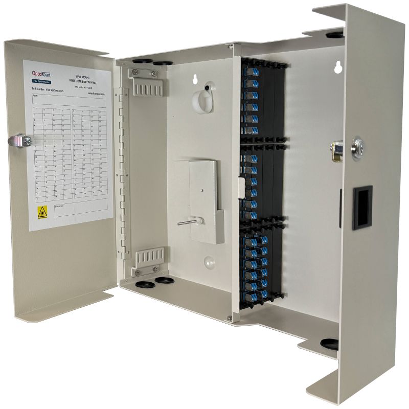 48 Fiber LC Adapter Multimode WM-144 Wall Mount Splice/Termination Panel (WPP4-LDWLDW-4ST)