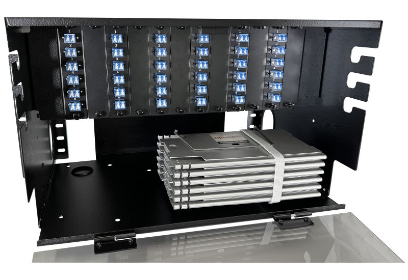 72 Fiber LC Adapter Multimode 6U Rack Mount Splice/Termination Panel
