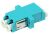 LC-LC Fiber Optic Adapter Duplex Multimode (OM3/OM4) Aqua Full Flange (OAS3-LFDLFD-FXD)