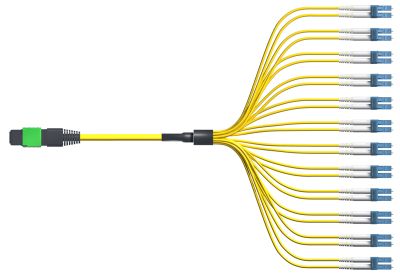 OptoSpan MCLC-FS224NXP10 OS2 Plenum 100G MTP Connector (24F) Fanout Cable