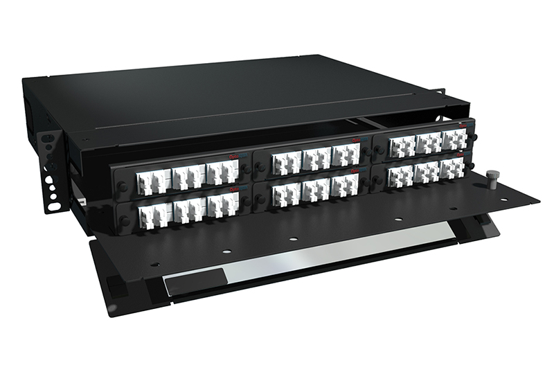 144 Port LGX Fiber Patch Panel LC 2U Rack Mount Single mode