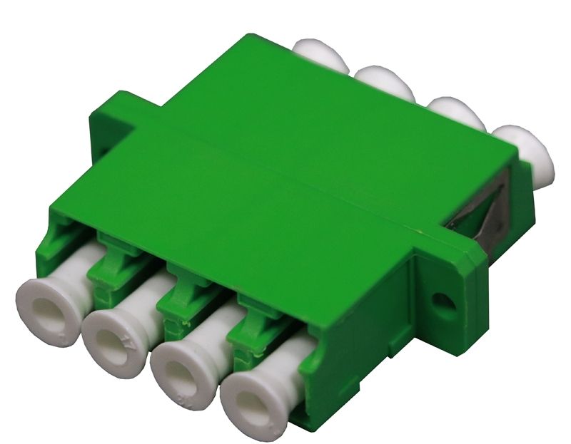 Fiber Optic Adapter LC APC Single-mode Quad Full Flange Fiber Optic Adapter LC APC Single-mode Quad Full Flange