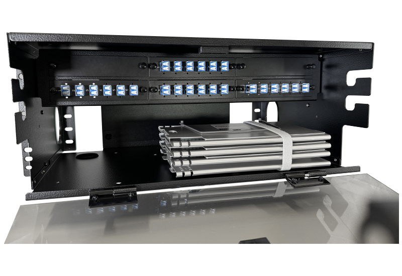 48 Fiber LC Adapter Multimode 4U Rack Mount Splice/Termination Panel 48 Fiber LC Adapter Multimode 4U Rack Mount Splice/Termination Panel