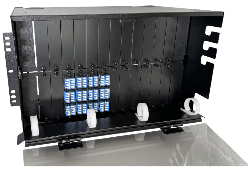 96 Fiber MTP-LC Cassette Multimode 6U Rack Mount Distribution Panel