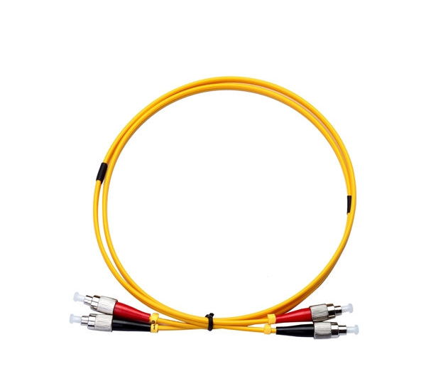 Plenum Fiber Optic Cable, Duplex, FC-FC, Single-mode, 1 Meter