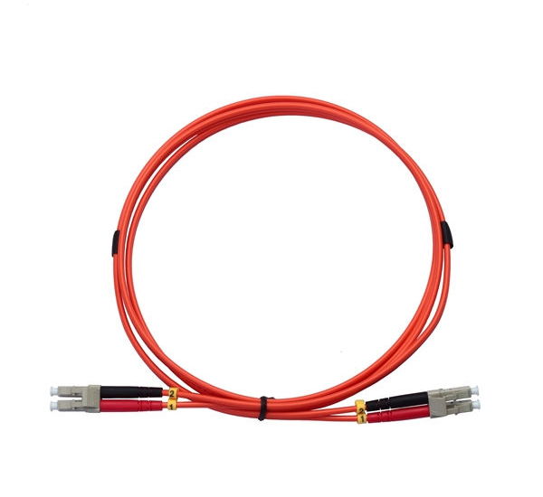 Fiber Optic Cable, Duplex, LC-LC, Multimode, 3ft