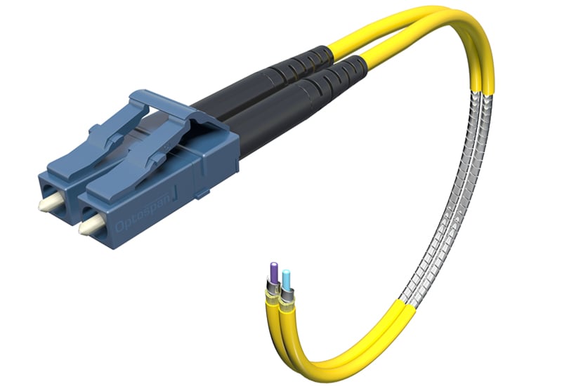 Duplex Armored Patch Cable Single-mode 300ft LC-LC