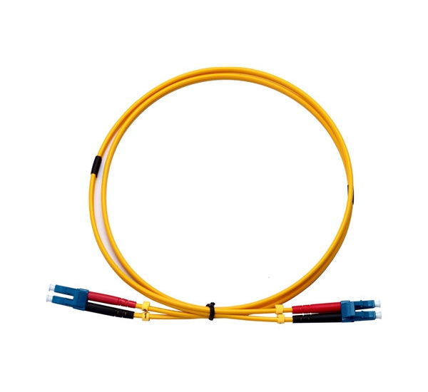 Plenum Fiber Optic Cable, Duplex, LC-LC, Single-mode, 100 Meter