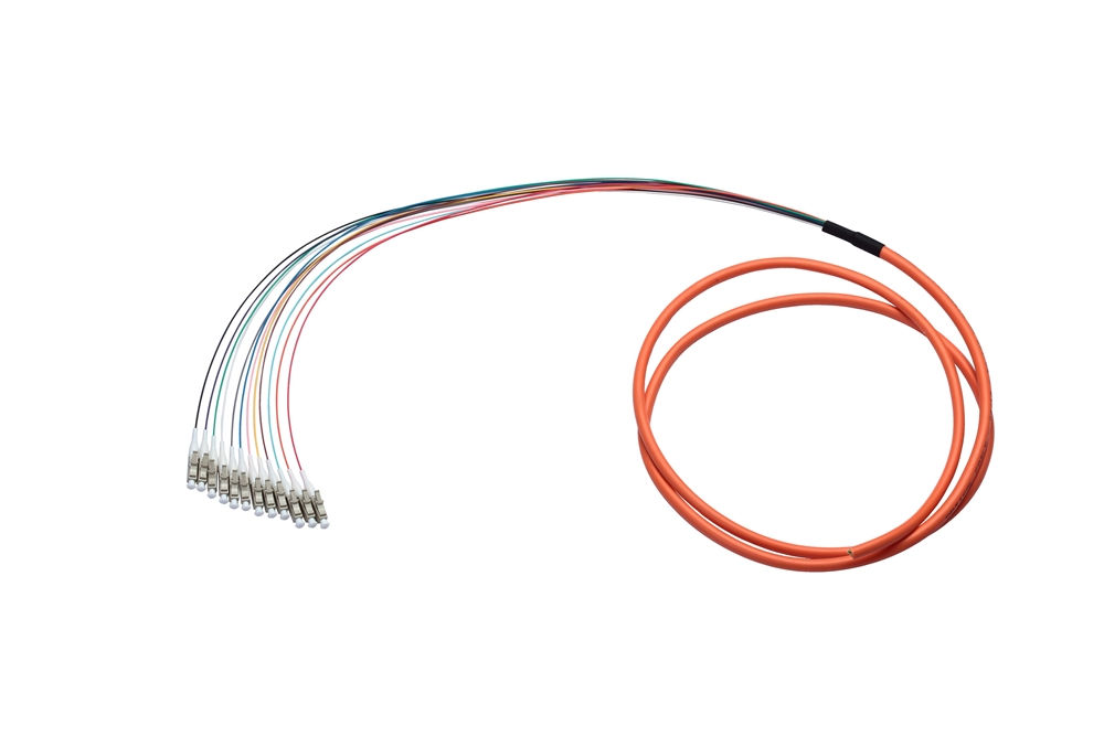 Fiber Pigtail, 12-Fiber, LC, Multimode, 10ft Fiber Pigtail, 12-Fiber, LC, Multimode, 10ft