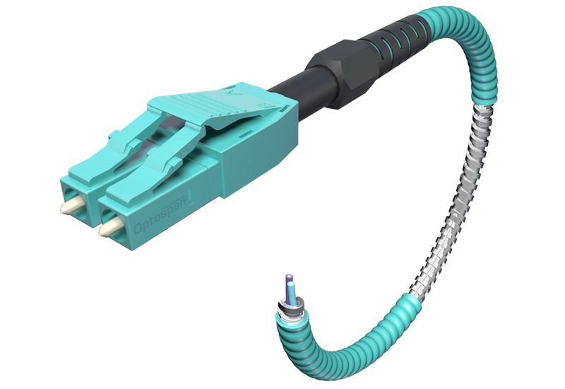300ft Armored Patch Cord w/OptoLock, Duplex, Multimode, SC-LC Uniboot