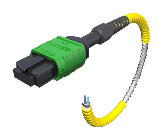 Armored Optic Cable w/OptoLock, 12-Fiber, Single-mode, 50ft