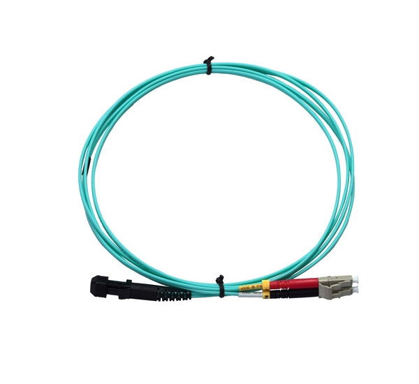 Plenum Fiber Optic Cable, Duplex, MTRJ-LC, Multimode, 7 Meter