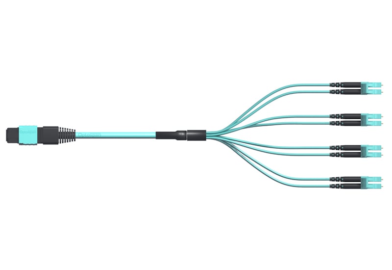 MPO Armored Breakout Cable 8-Fiber Multimode 500ft