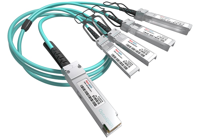 Mellanox MFA7A50-C005 Compatible 100G QSFP28 to 4xSFP28 Breakout AOC Cable Plenum 5m