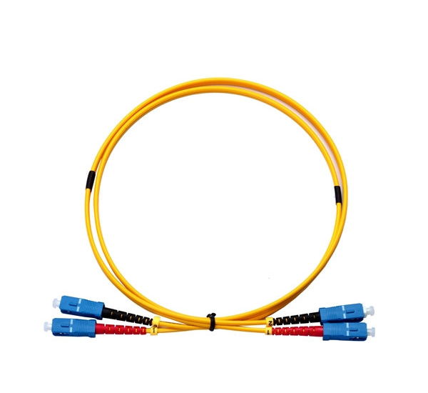 Bend Insensitive Fiber Optic Cable, Duplex, SC-SC, Single-mode, 80ft