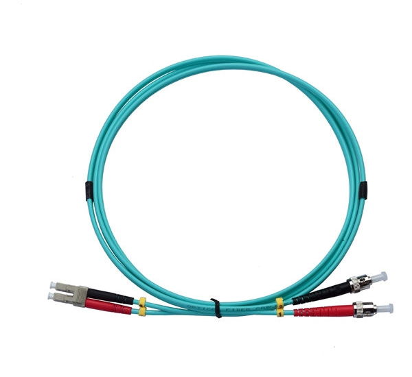 Duplex Plenum Fiber Patch Cable Multimode 5 Meter ST-LC