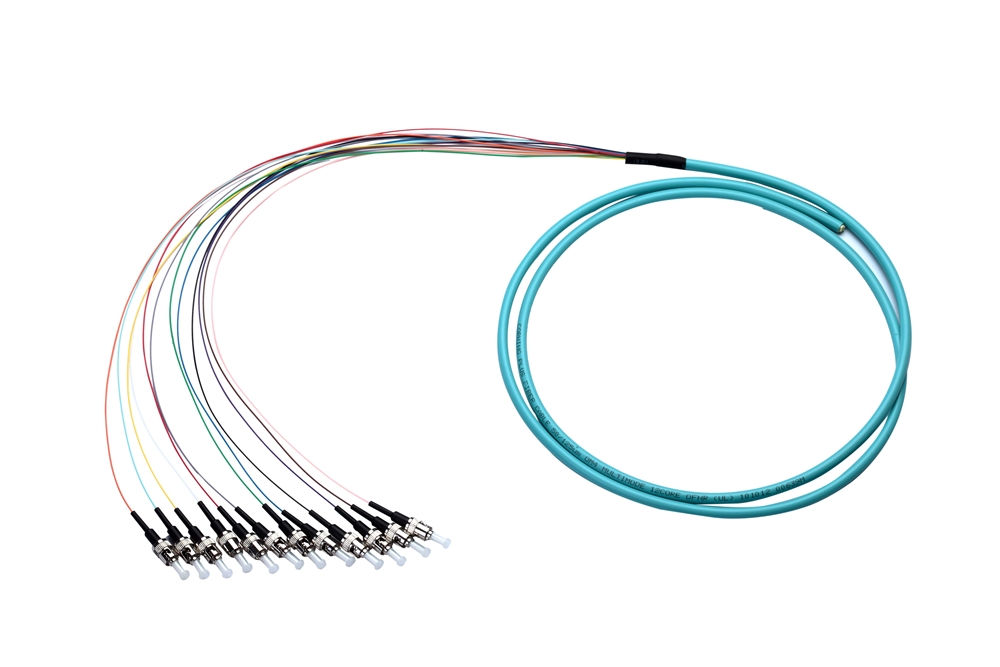 12-Fiber Fiber Pigtail Multimode 6ft ST 12-Fiber Fiber Pigtail Multimode 6ft ST