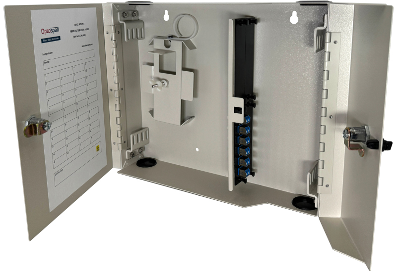 12 Fiber LC Adapter Single-mode WM-48 Wall Mount Splice/Termination Panel (WPP9-LDHLDH-1ST)