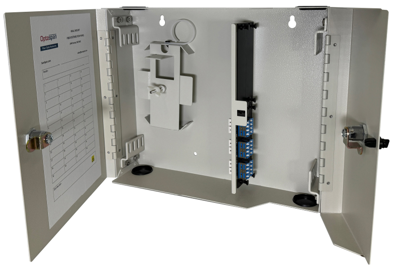 24 Fiber MTP-LC Cassette 24F Multimode WM-48 Wall Mount Distribution Panel