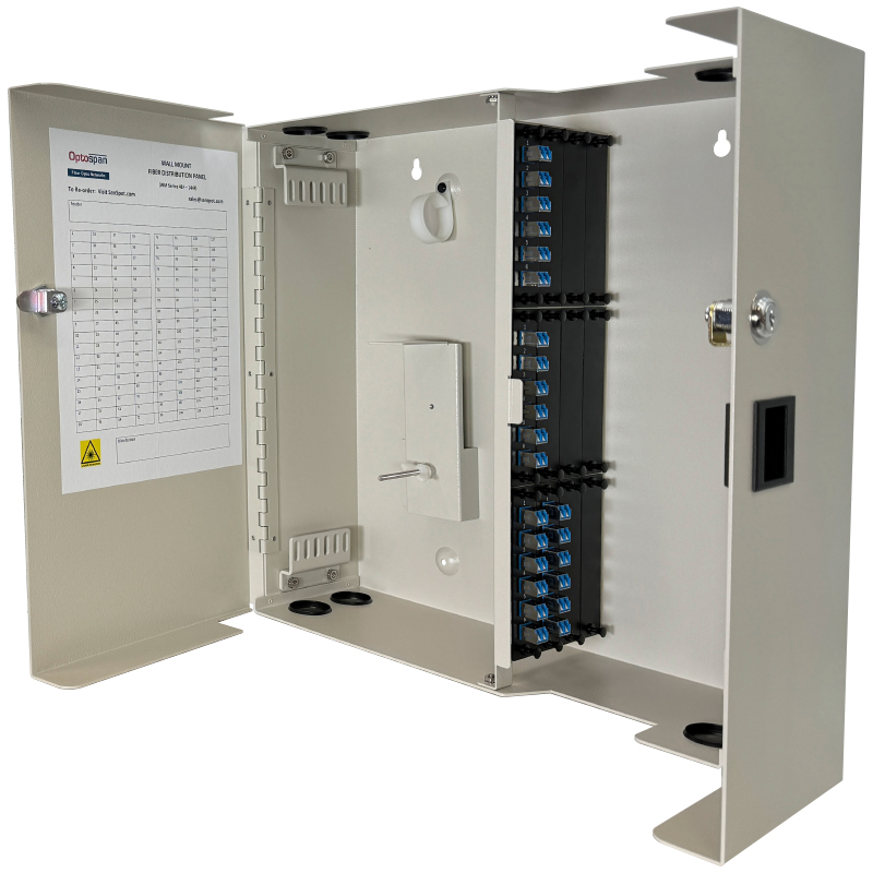 48 Fiber MTP-LC Cassette Single-mode WM-144 Wall Mount Distribution Panel 48 Fiber MTP-LC Cassette Single-mode WM-144 Wall Mount Distribution Panel