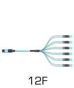 12-Fiber MPO to LC Cables