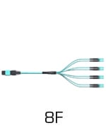 8-Fiber MPO to LC Cables
