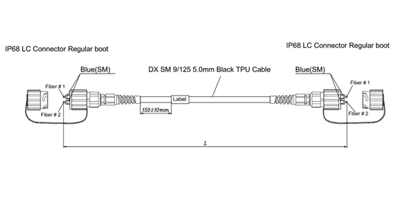 Design #4 IP68 Weatherproof LC / MPO cable Design #4 IP68 Weatherproof LC / MPO cable
