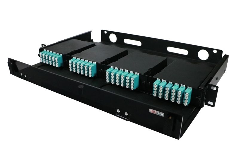 Loaded LC Adapter Panel Ultra Spec Cables 12-Port LC Fiber Patch Panel ...