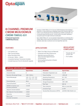 CWDM-T08SUL-031 Specifications CWDM-T08SUL-031 Specifications
