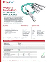 QSFP+ to 4xSFP+ AOC Breakout Specifications