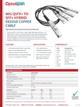 QSFP+ to 4xSFP+ DAC Breakout Breakout Specifications